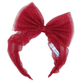 Mayoral Maroon Hairband With Gliter Dots