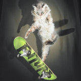 Molo Black T-Shirt With Skateboarding Cat