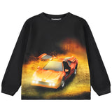 Molo Black Sports-Car Print T-Shirt