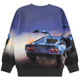 Molo Blue Car Graphic Sweatshirt