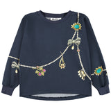 Molo Navy Blue Charmed Chain T-Shirt