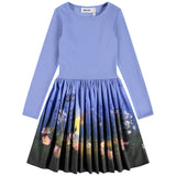 Molo Blue Dress With Autumnal Print