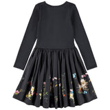 Molo Black Floral Hem Dress