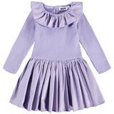 Molo Lilac Ruffle Collar Dress