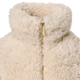 Molo Ivory Fluffy Faux Fur Jacket