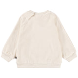 Molo Ivory Velour Animal Face Sweatshirt