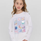 Printed Long sleeve, ecru(86)