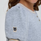 Choupette Grey Elegant Jersey Dress