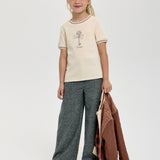 Choupette Cream T Shirt With Stylish Print