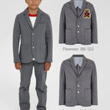 Choupette Dark Grey Blazer + Pants With Teddy