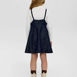 Choupette Navy Denim Pinafore Dress
