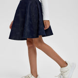 Choupette Denim Elastic Denim Skirt