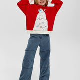 Choupette Red Decorated Sweater