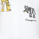 Choupette White Animal Printed Bodysuit