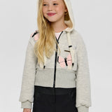 Choupette Grey Melange Decorated Hoodie