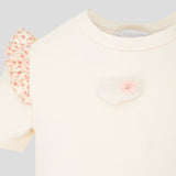 Choupette Milky T-Shirt With Floral Frills