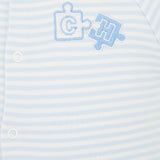 Decorated overall, striped blue(62)