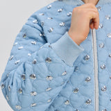 Choupette Blue Denim Bomber Jacket