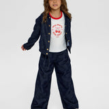 Choupette Navy Denim Bomber Jacket