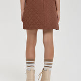Choupette Chocolate Quilted Skirt
