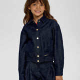 Choupette Navy Denim Bomber Jacket