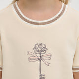 Choupette Cream T Shirt With Stylish Print