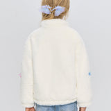 Choupette Ecru Bomber Jacket With Butterflies