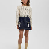 Choupette Blue Mini Denim Skirt