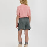 Choupette Grey Sequins Decorated Shorts Skirt