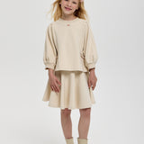 Choupette Cream Elegant Footer Jumper And Skirt Set