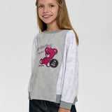 Choupette Grey Printed Teddy Sweatshirt