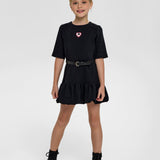 Choupette Black Stylish Belted Dress