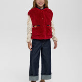 Choupette Burgundy Stylish Fur Vest