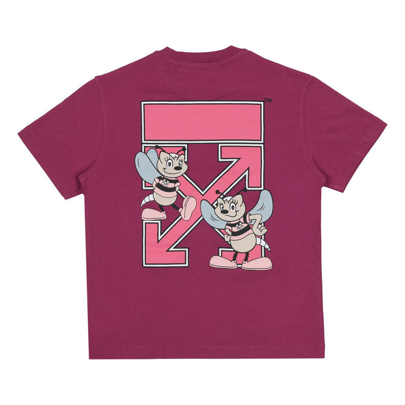 Off-White Purple Brand Name T-Shirt Les Petits Les Petits