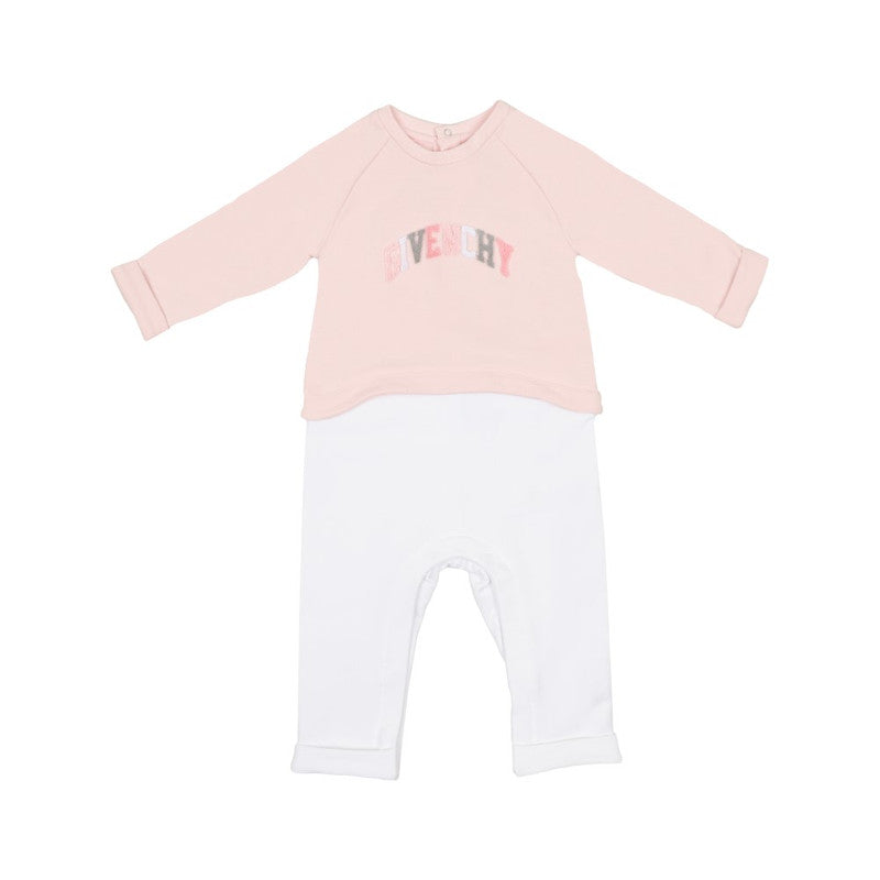 Givenchy Pink Logo Boucl? Romper