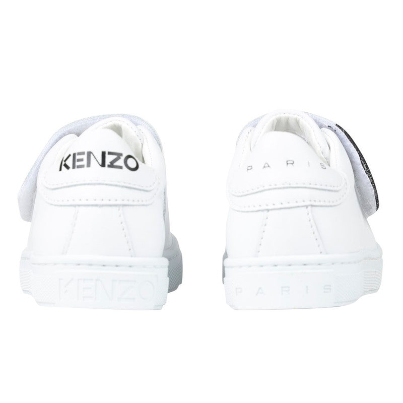 Kenzo White Kotora Touch-Strap Sneakers