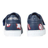 Kenzo Navy Blue Varsity Tiger Logo Trainers