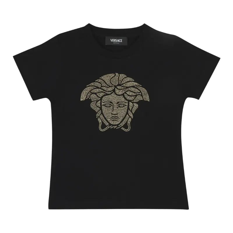 Versace Black Logo Medusa T-Shirt Les Petits Les Petits