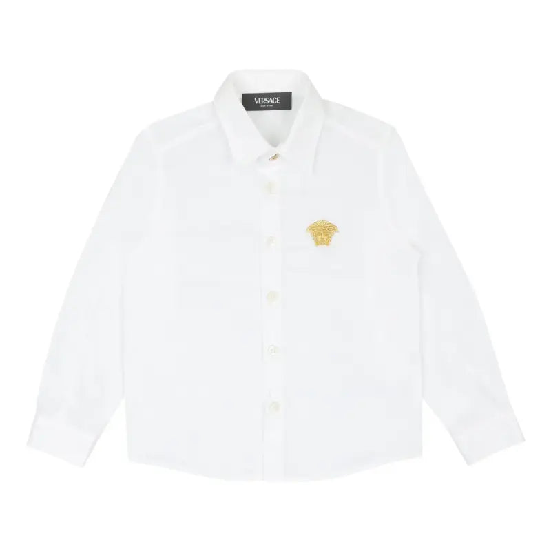 Versace White Cotton Medusa Shirt Les Petits Les Petits
