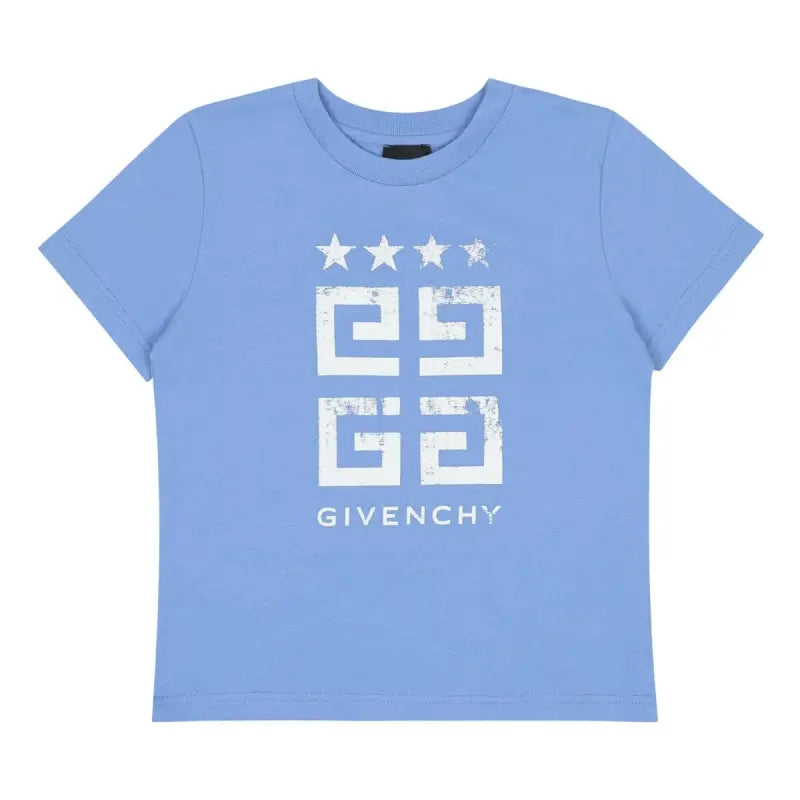 Givenchy Blue 4G Print Organic Cotton T-Shirt Les Petits Les Petits