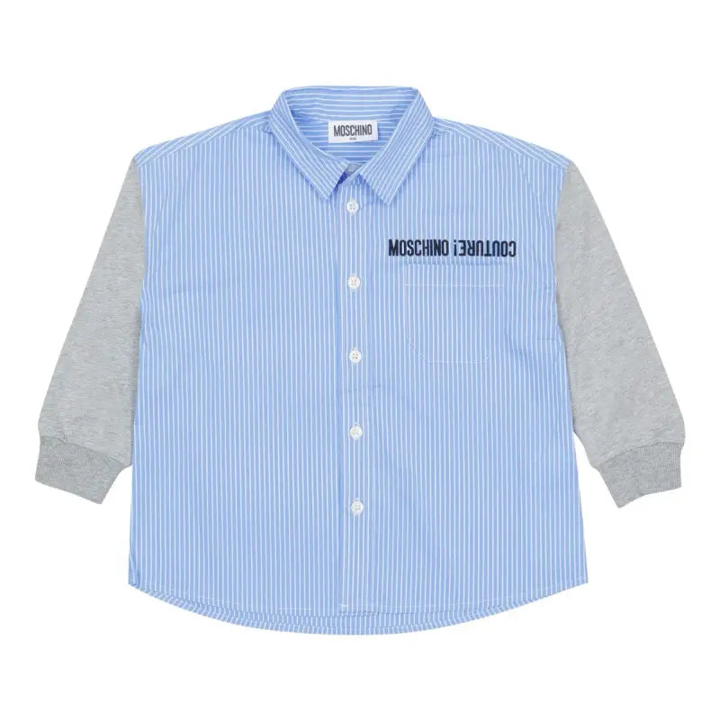 Moschino Blue Upside Down Sweatshirt Shirt Les Petits Les Petits