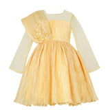 Stella Rossa Golden Grace Pleated Dress
