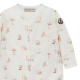 Moncler Teddy Bear Logo Print White Cotton Set