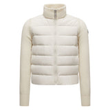 Moncler Off-White Jacket With Brand Name Patch