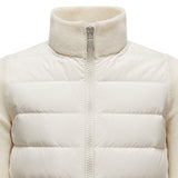 Moncler Off-White Jacket With Brand Name Patch