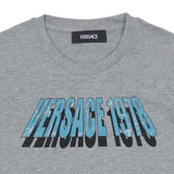 Versace Grey Graphic Print T-Shirt