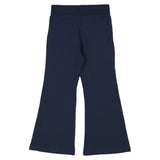 Versace Girls Navy Blue Embellished Logo Jersey Trousers