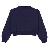 Versace Navy Blue Diamante Crest Logo Sweatshirt