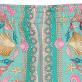 Versace Green Underwater Barocco Shorts