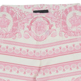 Versace Pink Barocco Foulard Leggings